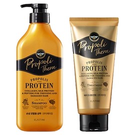 Elastine Propoliterra Shampoo for Damaged Hair 500ml + Treatment 300ml, 1 Piece / 엘라스틴 프로폴리테라 샴푸 손상 모발용 500ml + 트리트먼트 300ml, 1개