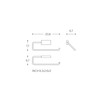 COSMIC Towel rail Light grey Installation with Screws Measures 20.8
