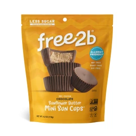 Free2b Sunflower Butter Mini Cups, Safe for School and Allergy Friendly, Gluten-Free, Dairy-Free, Nut-Free, and Soy-Free - Chocolate, 4.2 oz Bag (Pack of 3)