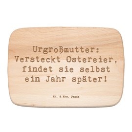 Mr. & Mrs. Panda Frühstücksbrett Spruch Urgroßmutter Schätze - Geschenk, Frohe Ostern, Jubiläen, Weihnachten, Ahnen, Erinnerungen, Familientradition,