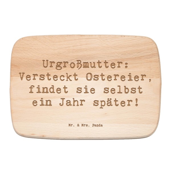 Mr. & Mrs. Panda Frühstücksbrett Spruch Urgroßmutter Schätze - Geschenk,