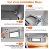 Left and Right Sun Visor Compatible with Honda Civic 2006-2011,