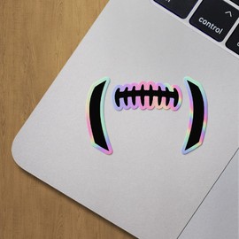Holographic Decal Stickers of Football Laces Premium Waterproof Vinyl Decal Stickers for Laptop Phone Accessory Helmet Car Window Mug Tuber Cup Door Wall Decoration ANDVER30d910bHO