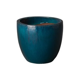 Emissary RND Pot, Teal 14X12 H