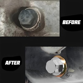 CGEAMDY Magnetic Oil Drain Plug of Modification of Titanium Alloy, Magnetic Car Oil Screw Kit with Washer, Universal Oil Pan Screw (Red/M12 x 1.25 cm)