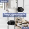 STARPY Black Door Knobs with Square Rosette,Pismo Door Knob with