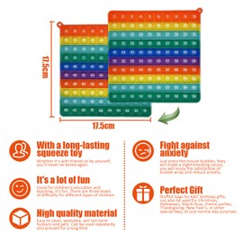 Zamety Pop It Plopper Toy, Pop It Game, 2024 Popit, Numbers and Phonograms Double-Sided Pedagogical Practice Toy, Learning Anxiety Relief Toy for Adults and Children