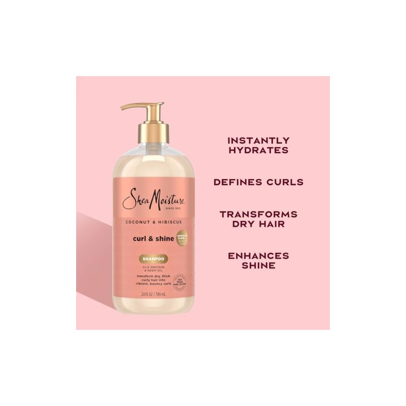 Champú SheaMoisture SilconeFree para cabello ondulado y champú sin parabenos