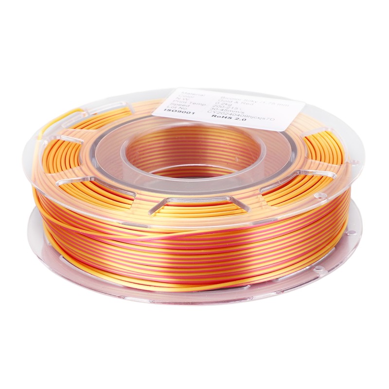 1.75mm PLA Filament Bundle Gold Red Dual Color Coextrusion Filament