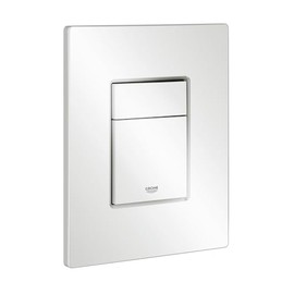 GROHE Skate Cosmopolitan Flush Plate for Concealed Gd2 Cisterns, Water-Saving, Dual Flush with Start-and-Stop Activation, Easy To Install, Alpine White, 38732SH0