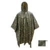 LOOGU Camo Rain Poncho with Hood Waterproof Lightweight Raincoat Rain