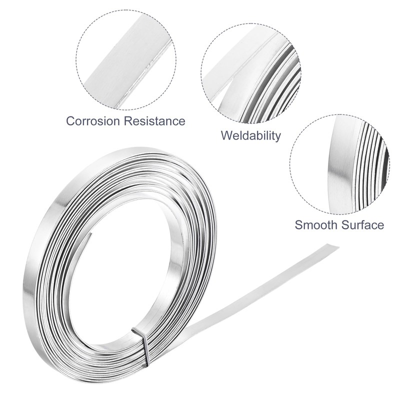 uxcell Aluminum Metal Roll, 5000mm x 10mm x 1mm Thickness