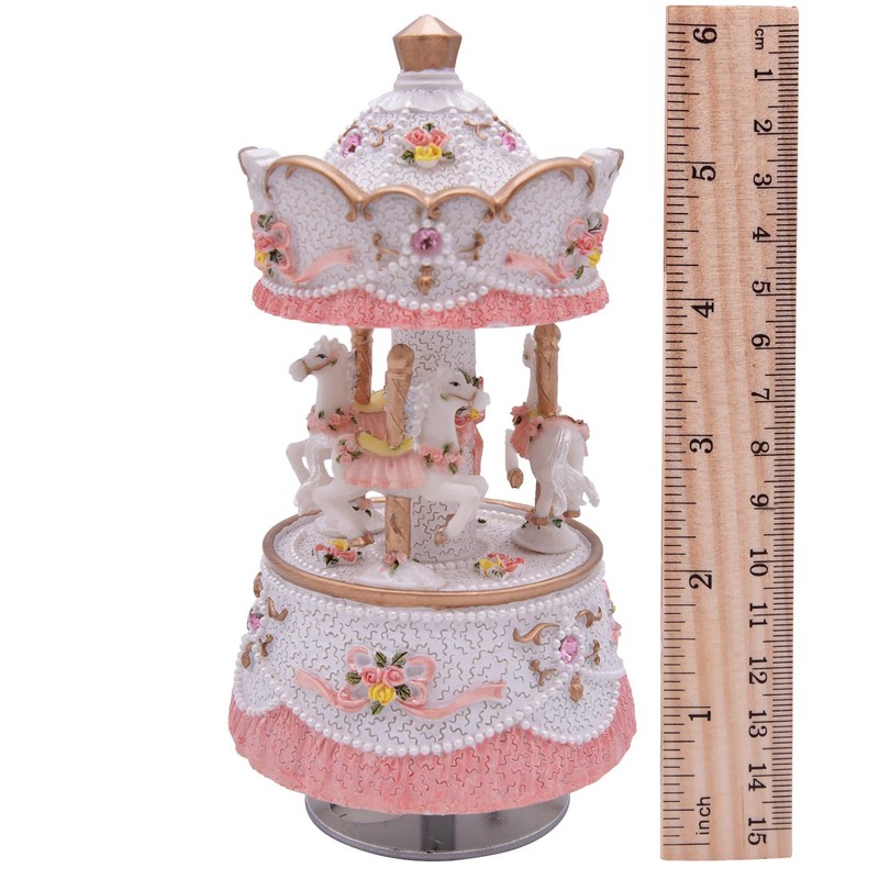 Laxury 3-horse Carousel Music Box Mp333,Tune is Carrying You from