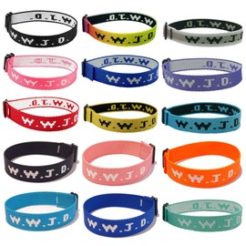 Viskmdi WWJD Bracelets What Would Jesus Do Bracelets Adjustable Letter Religious Woven Wristbands Protection Pray Inspirational Christian Bracelet Colorful Nylon Bracelet for Women Men