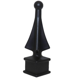 Address America Fence Finial Toppers for Square Post | Four-Sided Spire | Premium USA Made | Black Polypropylene Plastic (5 Pack, Fits 5/8 in.)