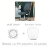 zalati Back Chair Cover and Backrest Non Slip Soft Stretch