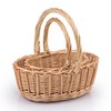 Woodluv Storage Baskets Set of 2, Wedding Flower Girls Baskets,