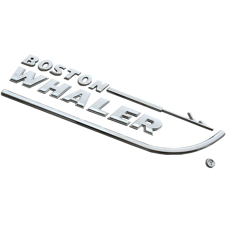 1pc Boston Whaler Emblem 3D Badge Nameplate Letter Size 8-3/4"