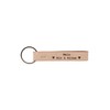Gusti Aaron Leather Key Ring Beige Leather with Engraving My