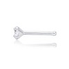 Lavari Jewelers Straight Stud 22 Gauge 3mm White Cubic Zirconia