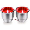 Marinebaby 4 Pcs Blue & Red LED Stainless Steel Cup