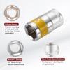 sourcing map 4pcs 1/2" Drive 6 Points Socket 15mm Metric