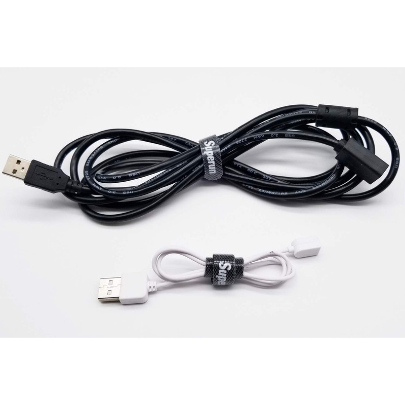 Superun 50 Pcs Black 8 Inch Reusable Cord Organizer Cable