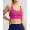 QUEENIEKE Strappy Longline Sports Bras for Women - Wirefree Spaghetti