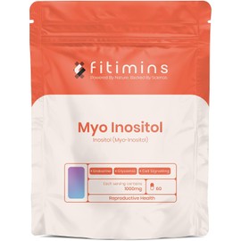 Myo-Inositol 1000mg | PCOS Supplement, Vitamin B8 | 60 Vegan Capsules | 1-Month Supply | Supports Reproductive Health, Fertility & Hormone Balance for Women | Fitimins