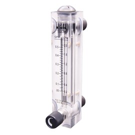 YXQ Water Liquid Flow Meter 0.05-0.5GPM 0.2-2LMP 1/2 Inch PT Thread Knob Panel Type Flowmeter