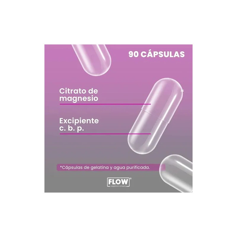 Flow Citrato Magnesio Capsulas Sabor