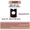 10 PCS Metric M6x10mmx12mm Barrel Nuts,for M6-1 Bolts Cross Dowels