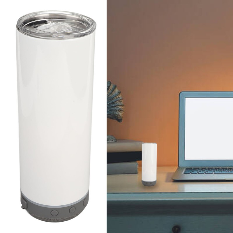 Sublimation Tumblers 20oz Straight Detachable Bluetooth Speaker Tumblers Portable Insulated