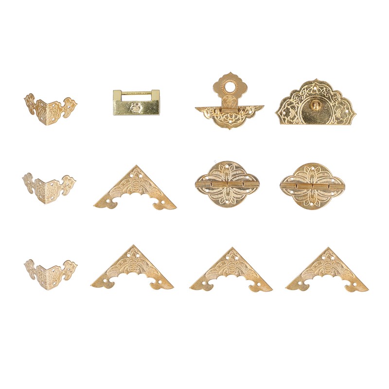 Brass Jewelry Box Corner Protector Hardware Accessories Ornament for Wooden