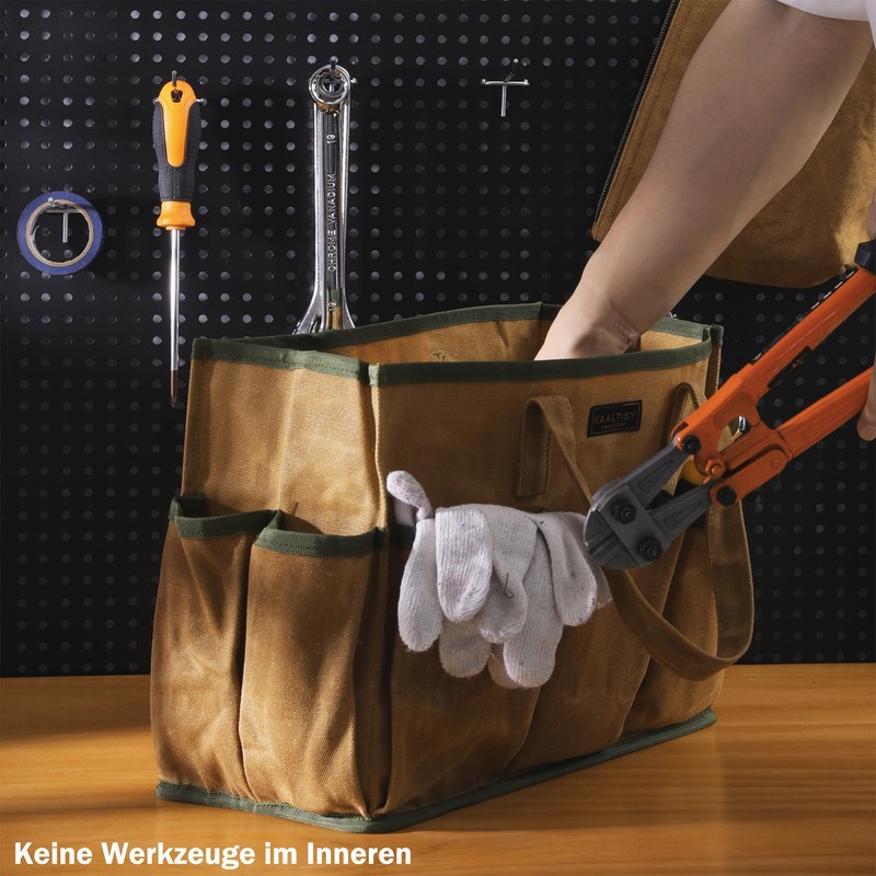 Tool Bag | 16OZ Waxed Canvas Tool Tote Bag, 1
