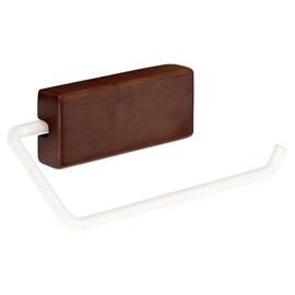Bon Furniture Towel Hanger, Toilet, Washroom, Wooden, Face Towel Rack, Towel Rack, Wall Mounted, Towel Bar, Dark Brown x White