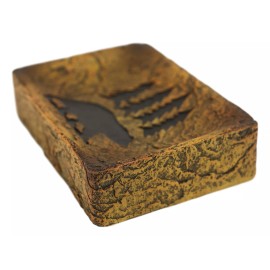 Ebros Gift Rustic Western Black Bear By Pine Trees Forest Silhouette Bar Soap Dish Holder