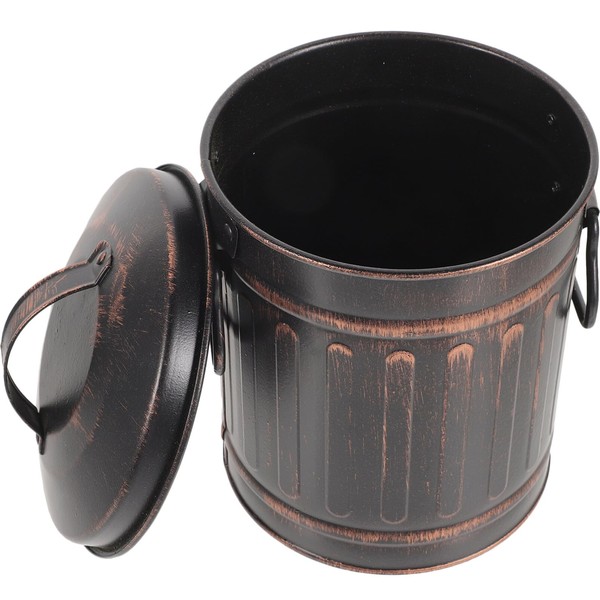 OSALADI Ash Bucket with Lid Fireplace Ash Bucket Metal Charcoal