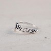 Boma Jewelry Sterling Silver Peace Script Ring, Size 7
