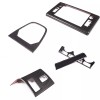 Ynei 5Pcs ABS Carbon Fiber Interior Center Console Trim Set