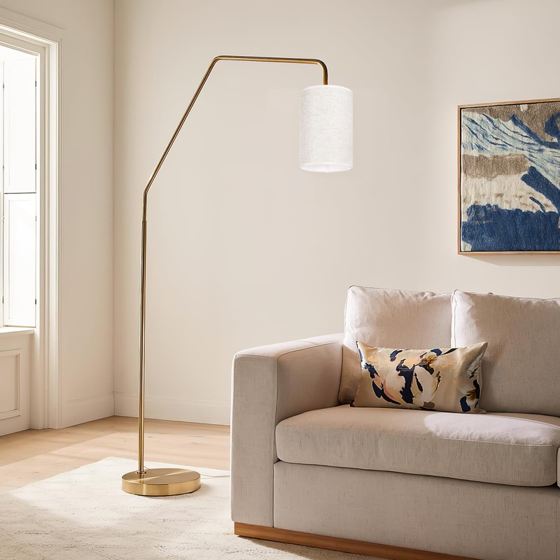 TOVINANNA Fabric Drum Lampshade, Cylindrical Desk Lamp Shade, Linen Bedside