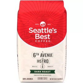 Seattle's Best 6th Avenue Bistro (Previously Signature Blend No.4) Level 4 Dark Roast Coffee (32-Ounce Bag)