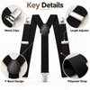 Black Y-Back Suspenders for Men and Women – Adjustable Polyester