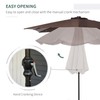 9'x7' Solar Powered Patio Umbrella with LED Lights