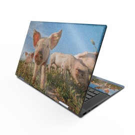 MightySkins Glossy Glitter Skin Compatible with HP Envy x360 15" (2022) - Pig Face | Protective, Durable High-Gloss Glitter Finish | Easy to Apply, Remove, and Change Styles | Made in The USA