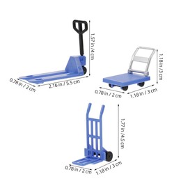 TEHAUX Toy Miniature Construction Set Hand Pulley and Forklift 12pcs Decorative Moving Tool Car Toys for Boys and Girls