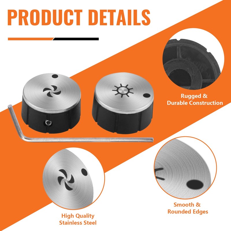 superbobi SV08355 Blower and Light Knobs Replacement for Broan Range