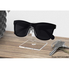 Marketing Holders Single Tier Sunglasses Display Clear Acrylic Countertop Holder for Eyeglasses Spectacles Safety Glasses in Warehouses and Labs