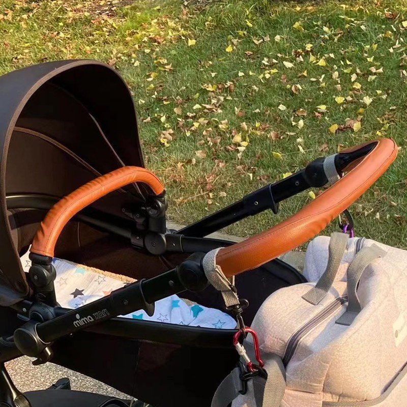 Baby Stroller Leather Armrest Handle Cover Compatible with Mima Xari