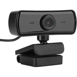 PUSOKEI Cámara Web USB 4K, Cámara Web HD con Micrófono, Rotación de 360°, Enfoque Automático para Zoom/Skype/Facebook, Grabación (Negro)